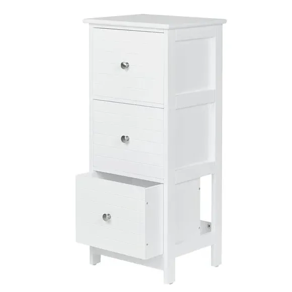 3-Drawer Storage Unit - White, MDF