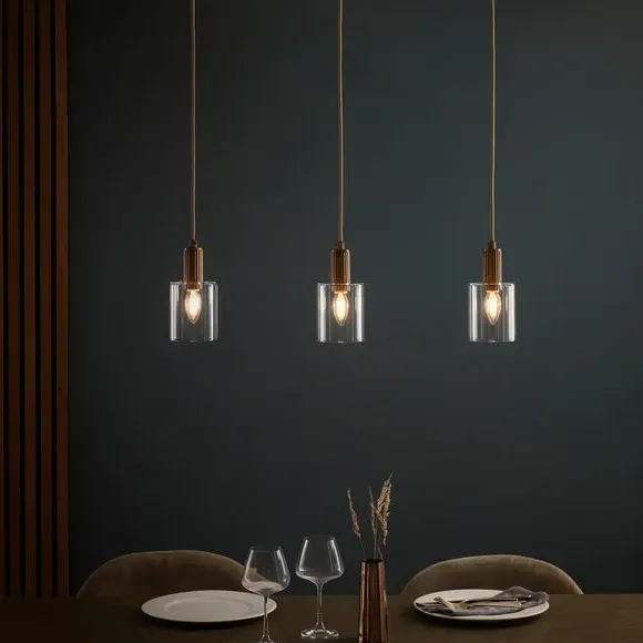 3-Light Adjustable Ceiling Light - Antique Brass