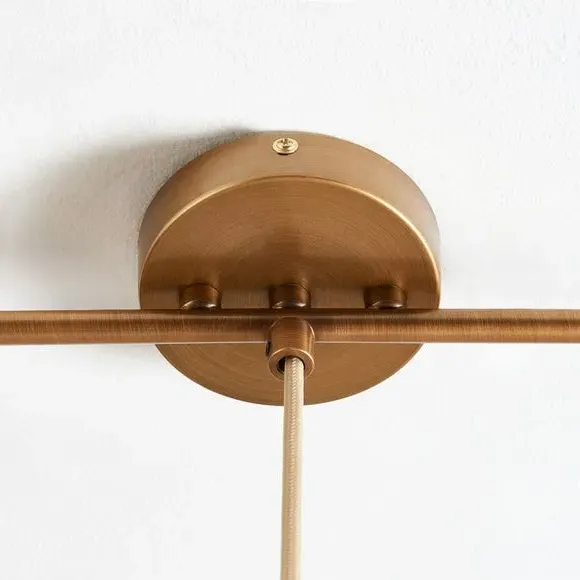 3-Light Adjustable Ceiling Light - Antique Brass