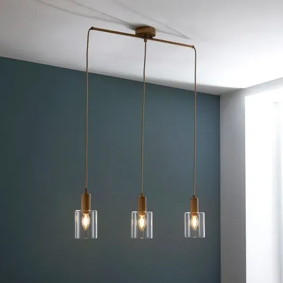 3-Light Adjustable Ceiling Light - Antique Brass image