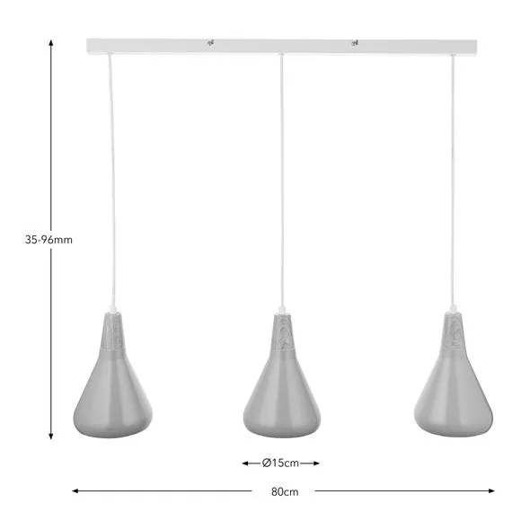 3-Light Adjustable Ceiling Light - Metal