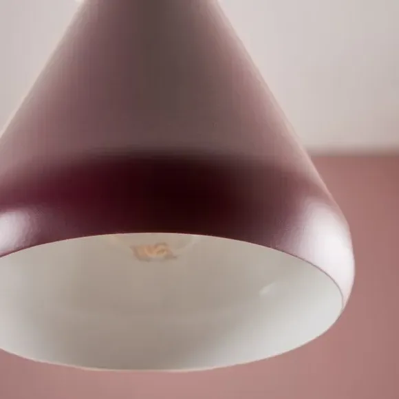 3-Light Adjustable Ceiling Light - Mulberry, Metal