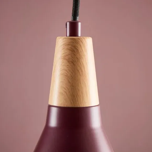 3-Light Adjustable Ceiling Light - Mulberry, Metal