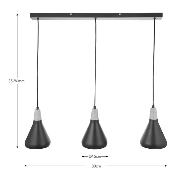 3-Light Adjustable Ceiling Light - Mulberry, Metal