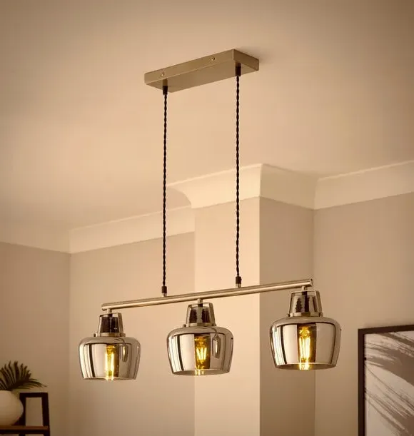 3-Light Adjustable Ceiling Light - Steel, Metal