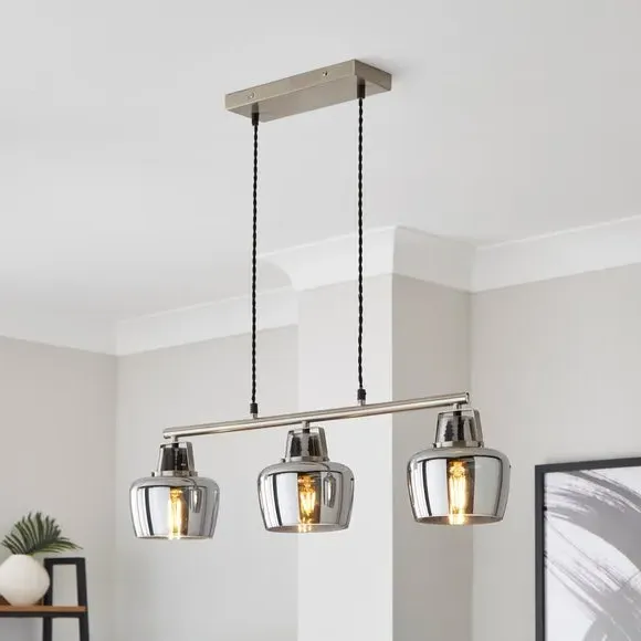 3-Light Adjustable Ceiling Light - Steel, Metal