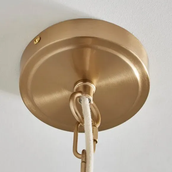 3-Light Adjustable Chandelier - Gold, Metal