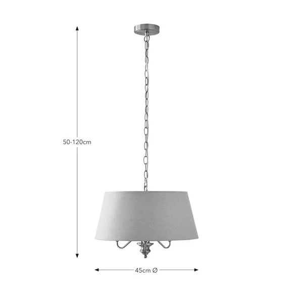 3-Light Adjustable Chandelier - Gold, Metal