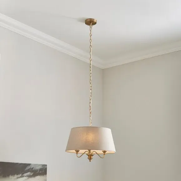 3-Light Adjustable Chandelier - Gold, Metal image