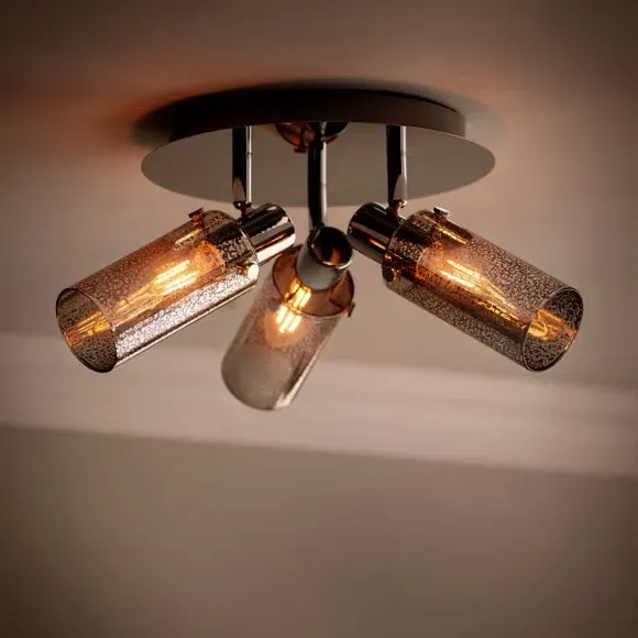 3-Light Adjustable Spotlight - Chrome, Metal