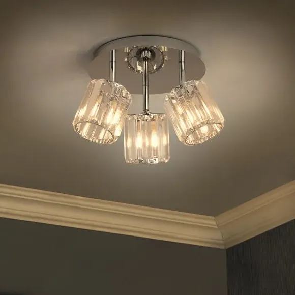 3-Light Adjustable Spotlight - Chrome, Steel