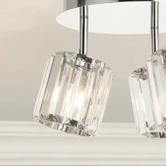 3-Light Adjustable Spotlight - Chrome, Steel