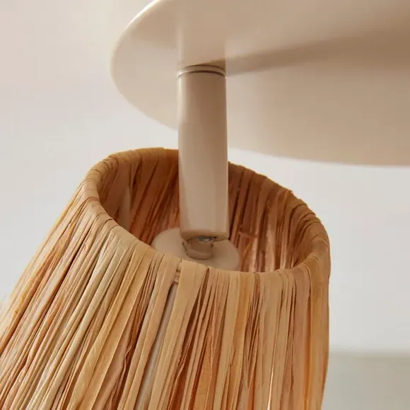 3-Light Adjustable Spotlight - Natural, Raffia