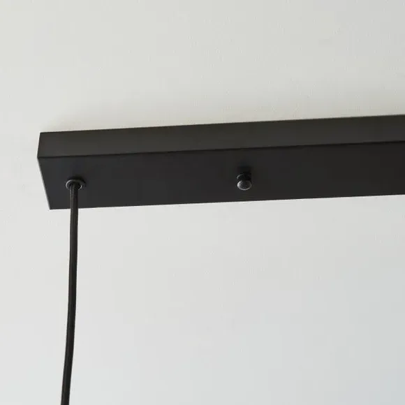 3-Light Ceiling Light Adjustable - Black, Metal