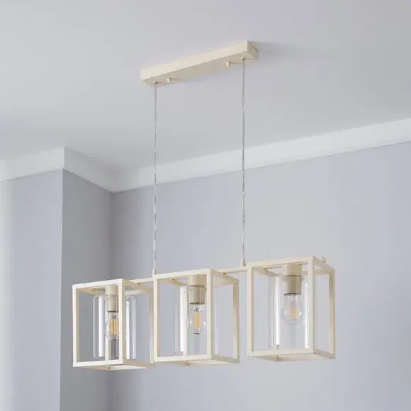 3-Light Ceiling Light Adjustable - Ivory, Metal