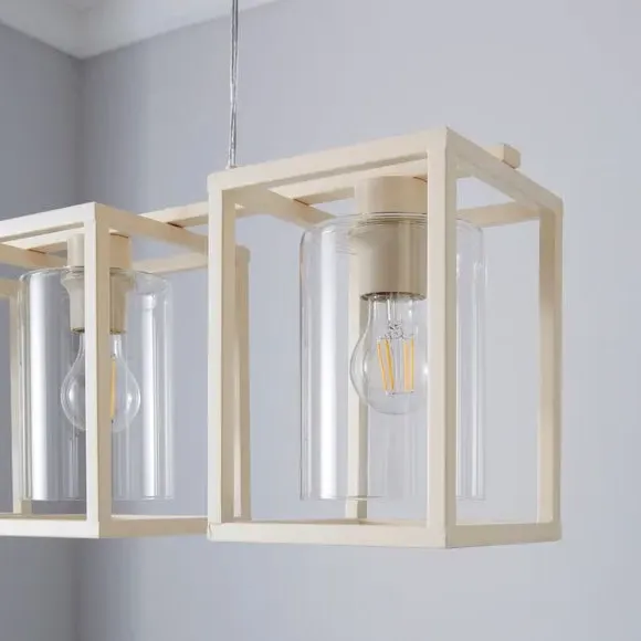 3-Light Ceiling Light Adjustable - Ivory, Metal