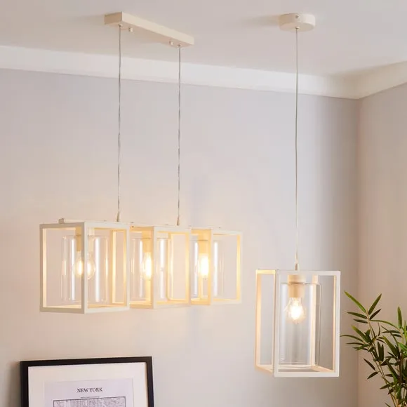 3-Light Ceiling Light Adjustable - Ivory, Metal