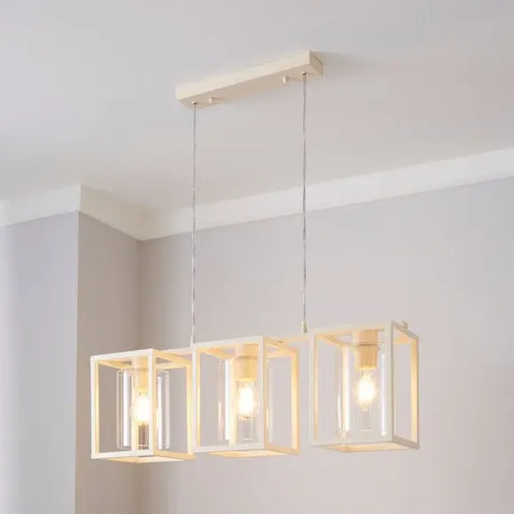 3-Light Ceiling Light Adjustable - Ivory, Metal