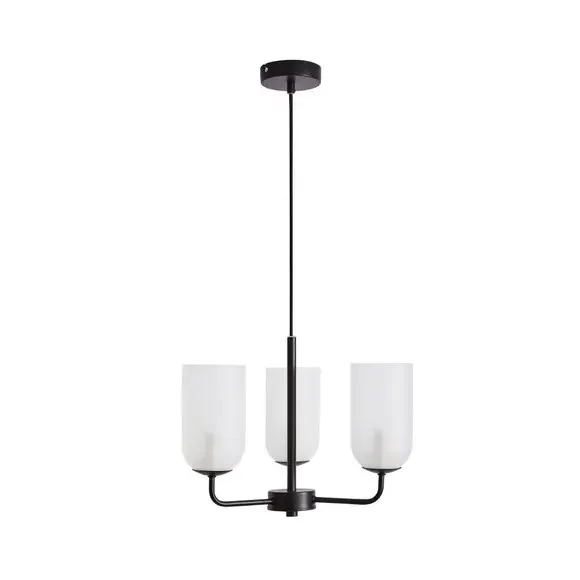 3-Light Ceiling Light - Black, Chrome