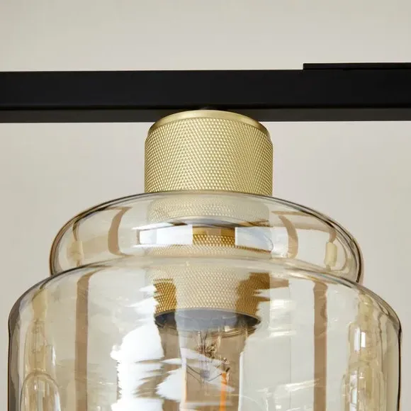 3-Light Ceiling Light Industrial Style - Black