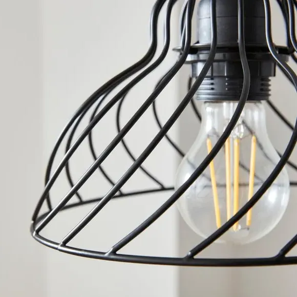 3-Light Ceiling Light with Adjustable Flexes - Black