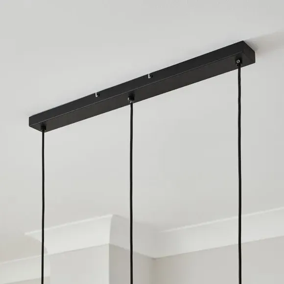 3-Light Ceiling Light with Adjustable Flexes - Black