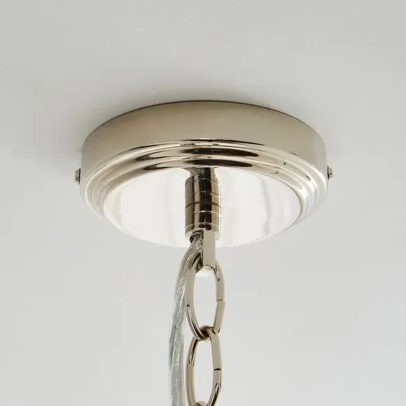 3-Light Ceiling Light with Chain - Charcoal, Metal