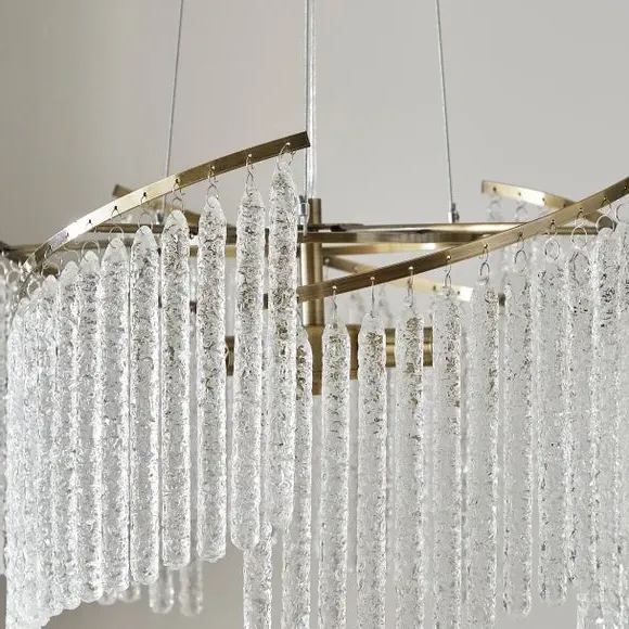 3-Light Ceiling Light with Spiral Frame - Clear