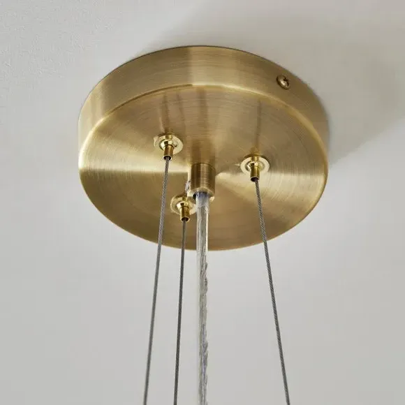 3-Light Ceiling Light with Spiral Frame - Clear