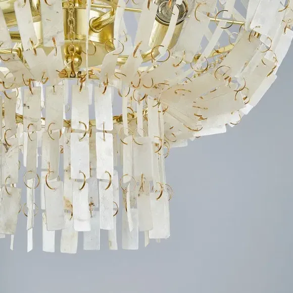 3-Light Chandelier with Adjustable Drop - Gold