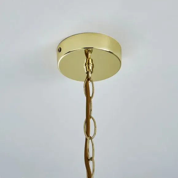 3-Light Chandelier with Adjustable Drop - Gold