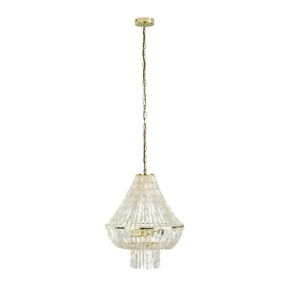 3-Light Chandelier with Adjustable Drop - Gold