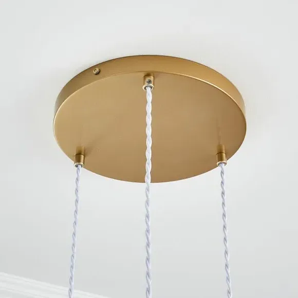 3-Light Cluster Ceiling Light - Amber, Glass