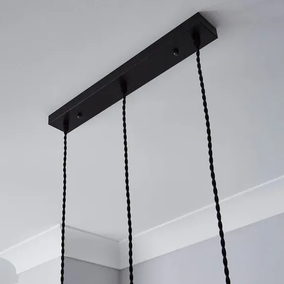 3-Light Cluster Ceiling Light - Black