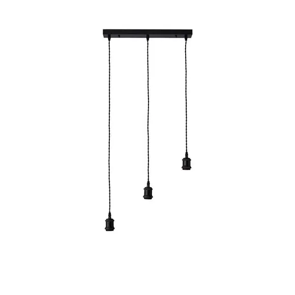 3-Light Cluster Ceiling Light - Black