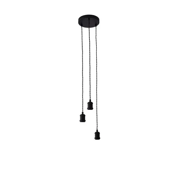 3-Light Cluster Ceiling Light - Black