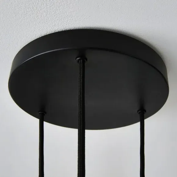 3 Light Cluster Ceiling Light - Black, Steel