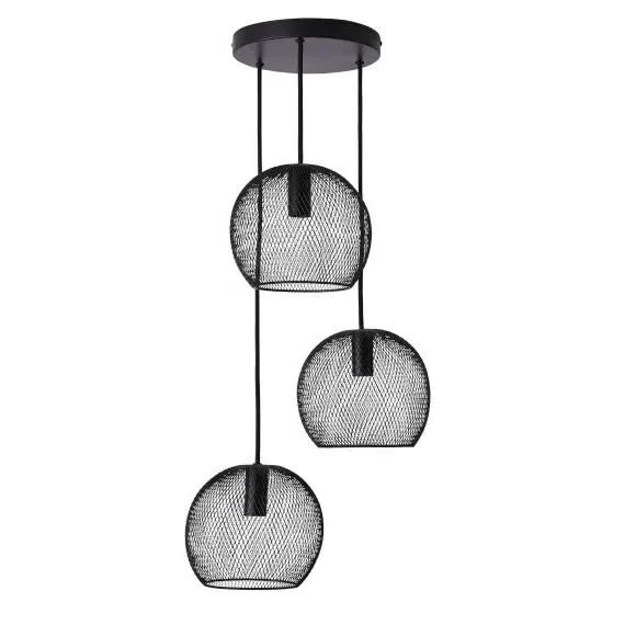 3 Light Cluster Ceiling Light - Black, Steel