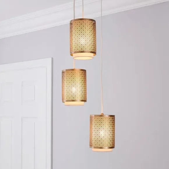 3-Light Cluster Ceiling Light - Champagne image