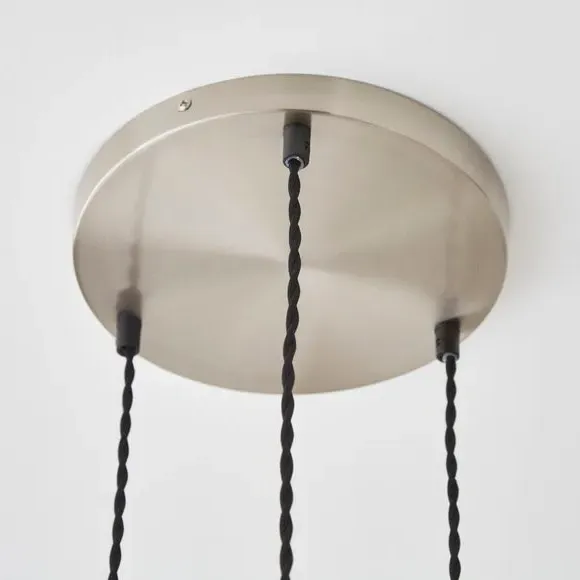 3-Light Cluster Ceiling Light - Chrome, Glass