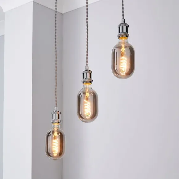3-Light Cluster Ceiling Light - Chrome