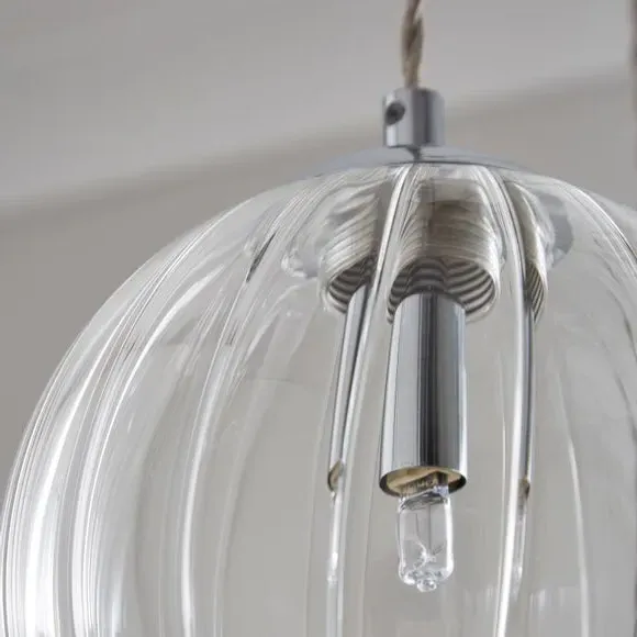 3-Light Cluster Ceiling Light - Clear, Glass