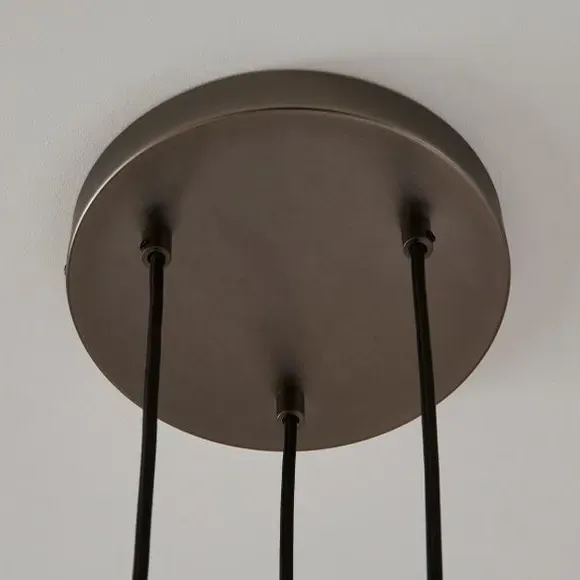 3-Light Cluster Ceiling Light - Gold, Glass