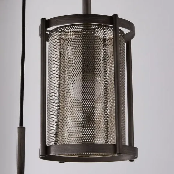 3-Light Cluster Ceiling Light - Gunmetal