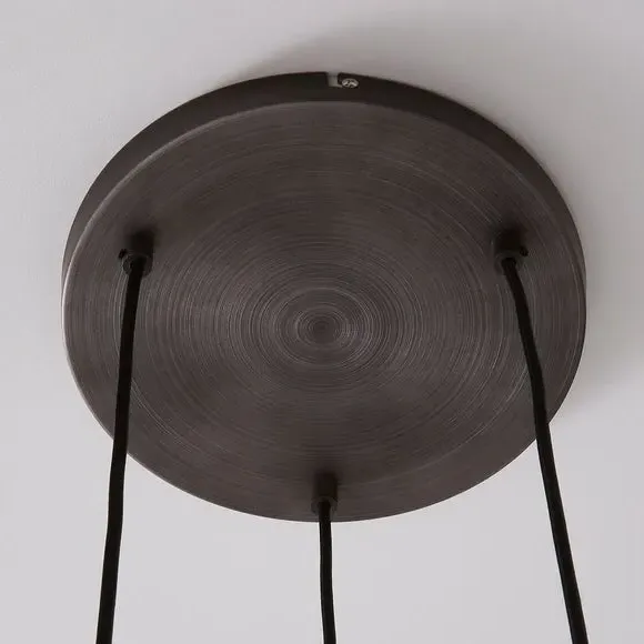 3-Light Cluster Ceiling Light - Gunmetal