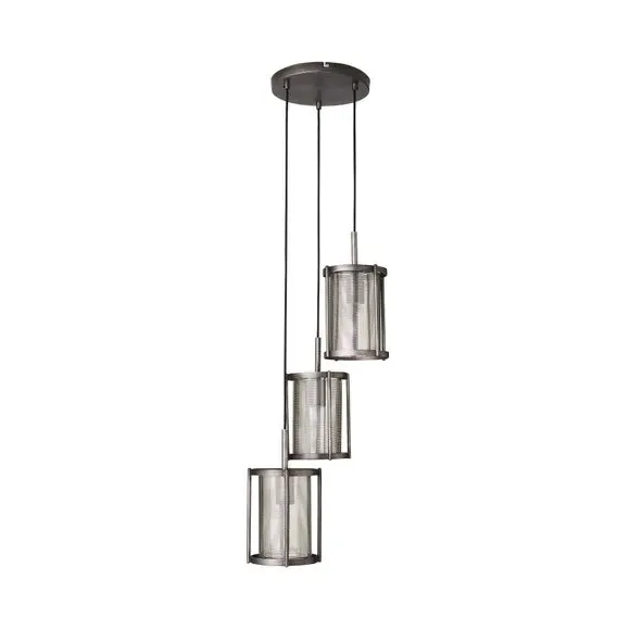3-Light Cluster Ceiling Light - Gunmetal