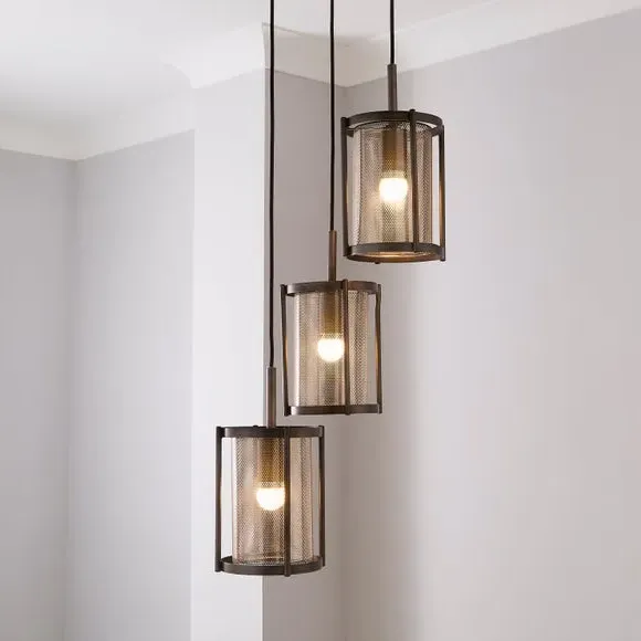 3-Light Cluster Ceiling Light - Gunmetal image