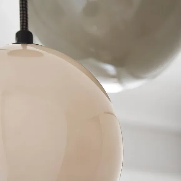 3-Light Cluster Ceiling Light - Multicolor, Glass