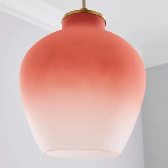 3-Light Cluster Ceiling Light - Pink, Fabric