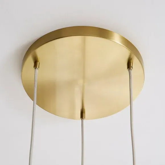 3-Light Cluster Ceiling Light - Pink, Fabric